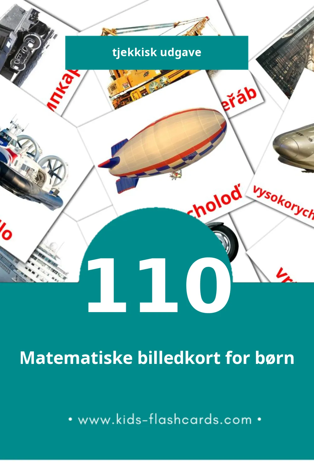 Visuelle billedkort for børn om Doprava til småbørn (110 kort på Tjekkisk)
