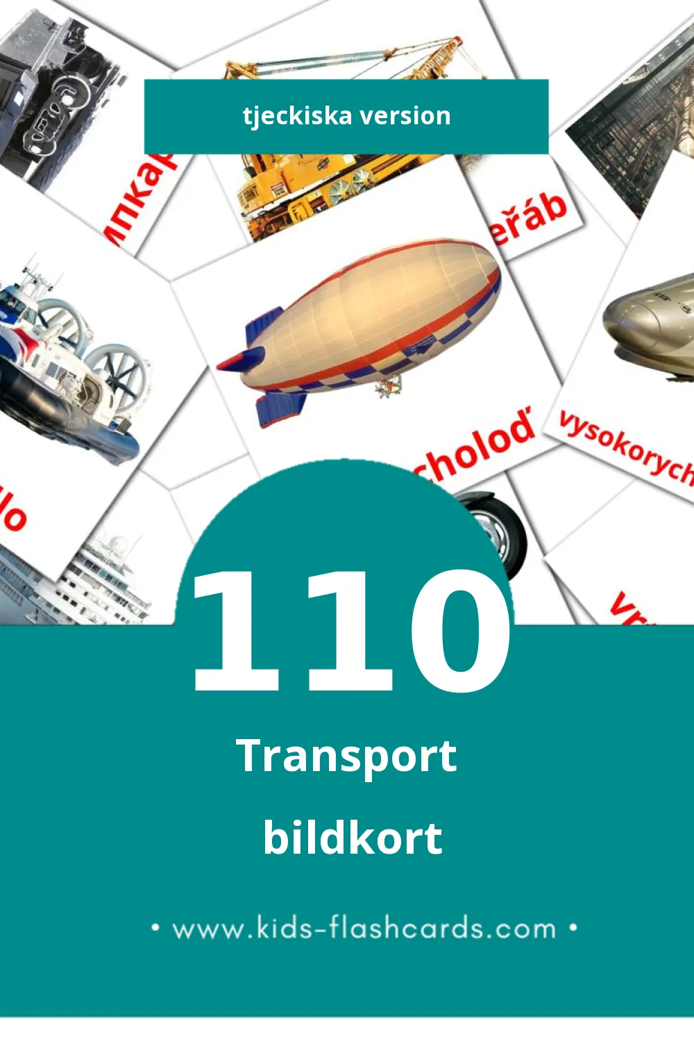 Visuella Doprava för småbarn (110 bildkort för barn på Tjeckiska)