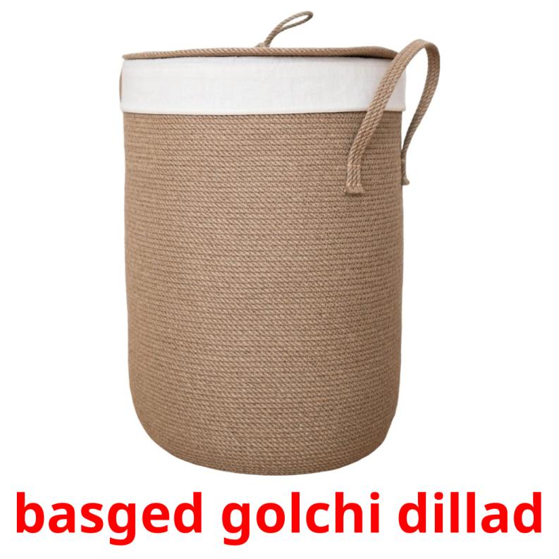 basged golchi dillad picture flashcards