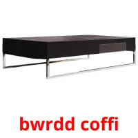 bwrdd coffi ansichtkaarten