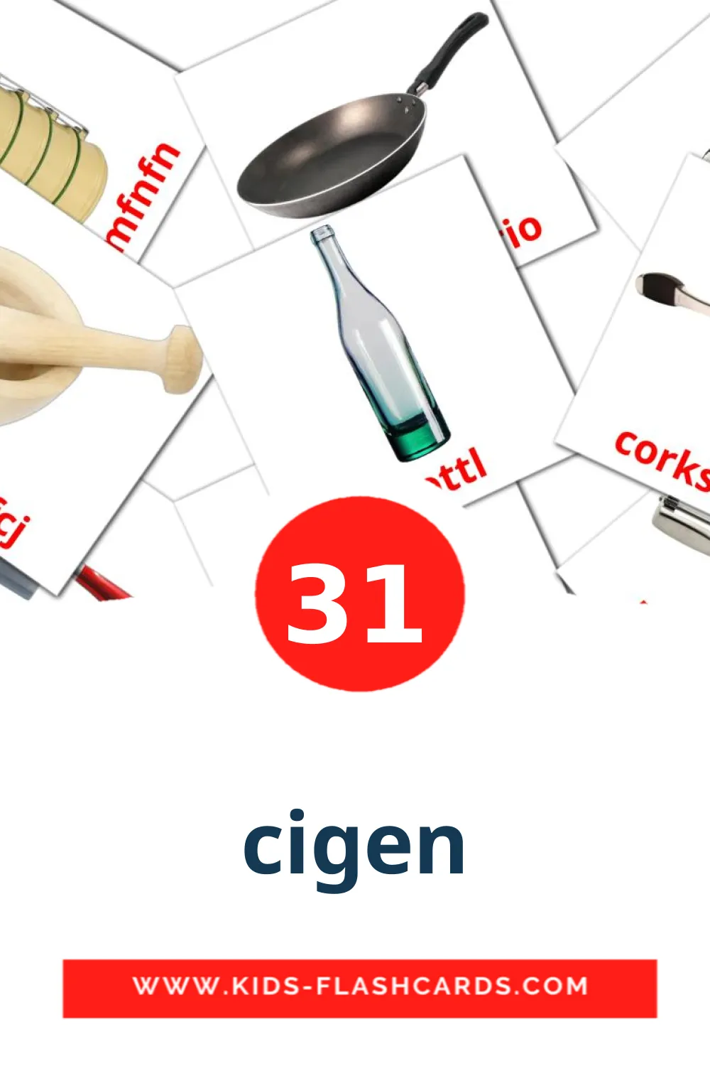 31 carte illustrate di cigen per la scuola materna in welsh