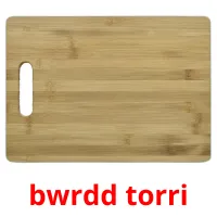 bwrdd torri flashcards illustrate