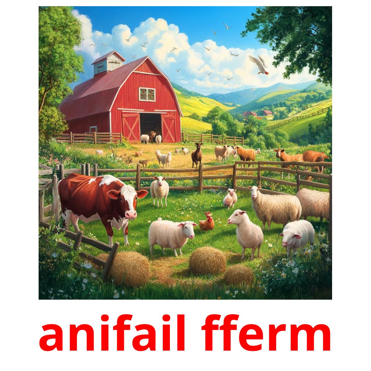 anifail fferm flashcards illustrate