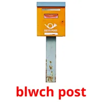 blwch post flashcards illustrate