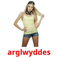 arglwyddes flashcards illustrate