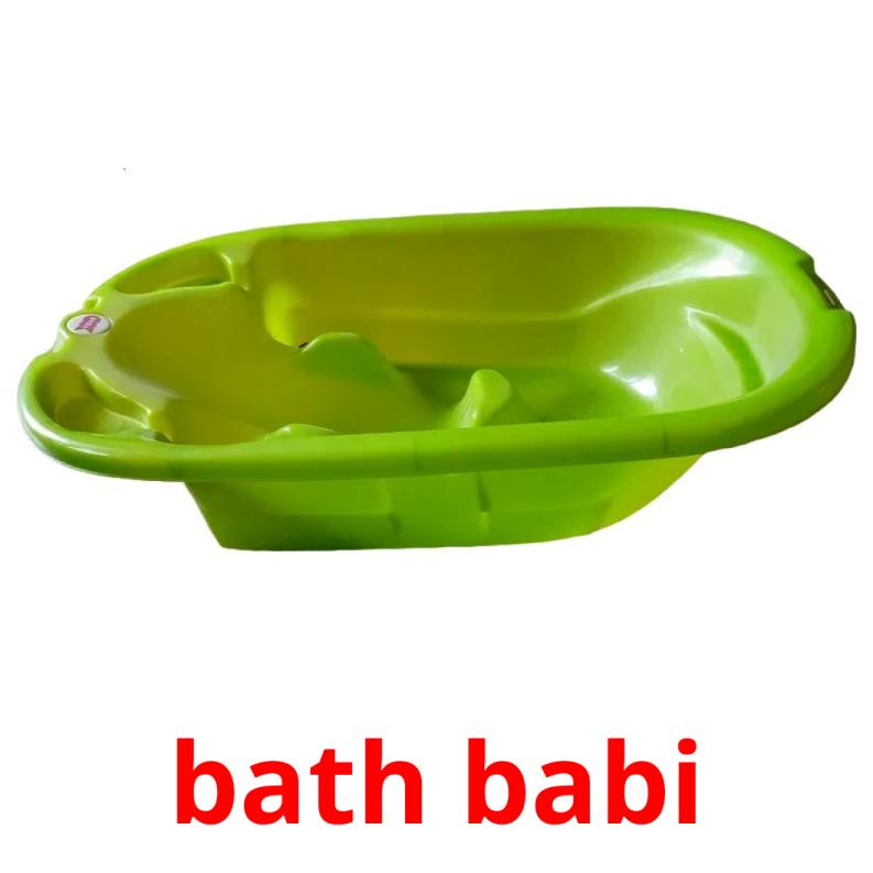 bath babi cartões com imagens