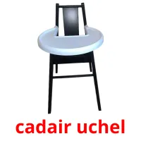 cadair uchel flashcards illustrate