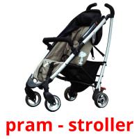 pram - stroller flashcards illustrate