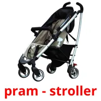 pram - stroller flashcards illustrate