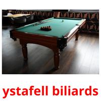 ystafell biliards picture flashcards