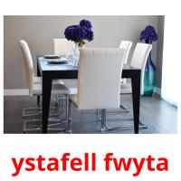ystafell fwyta flashcards illustrate