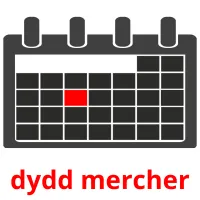 dydd mercher picture flashcards