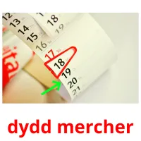 dydd mercher picture flashcards