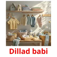 Dillad babi flashcards illustrate