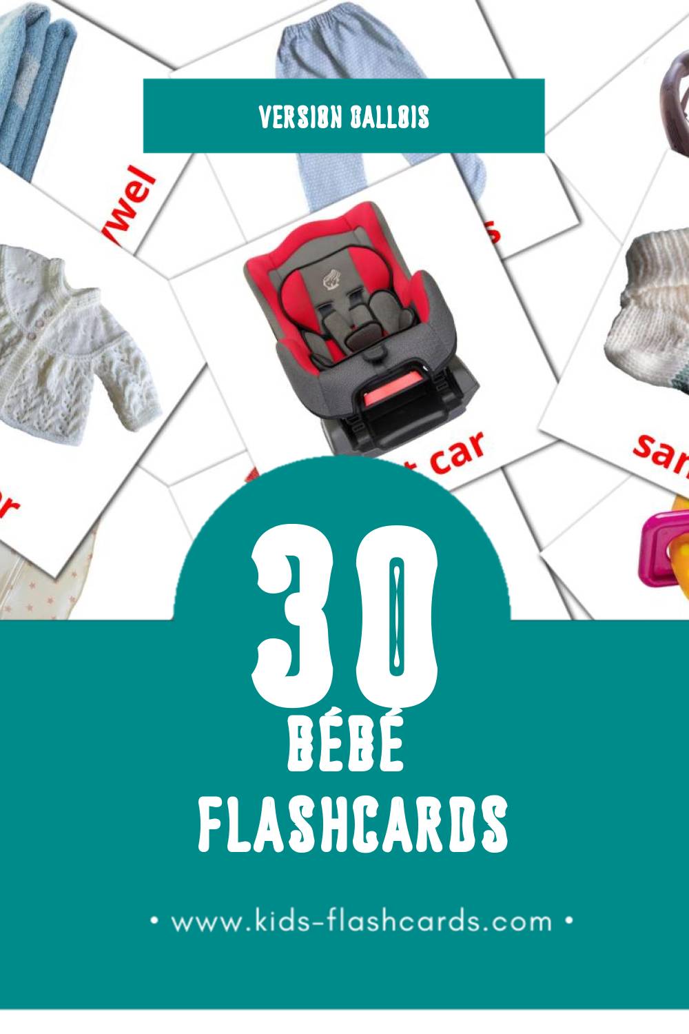 Flashcards Visual Babi pour les tout-petits (30 cartes en Gallois)