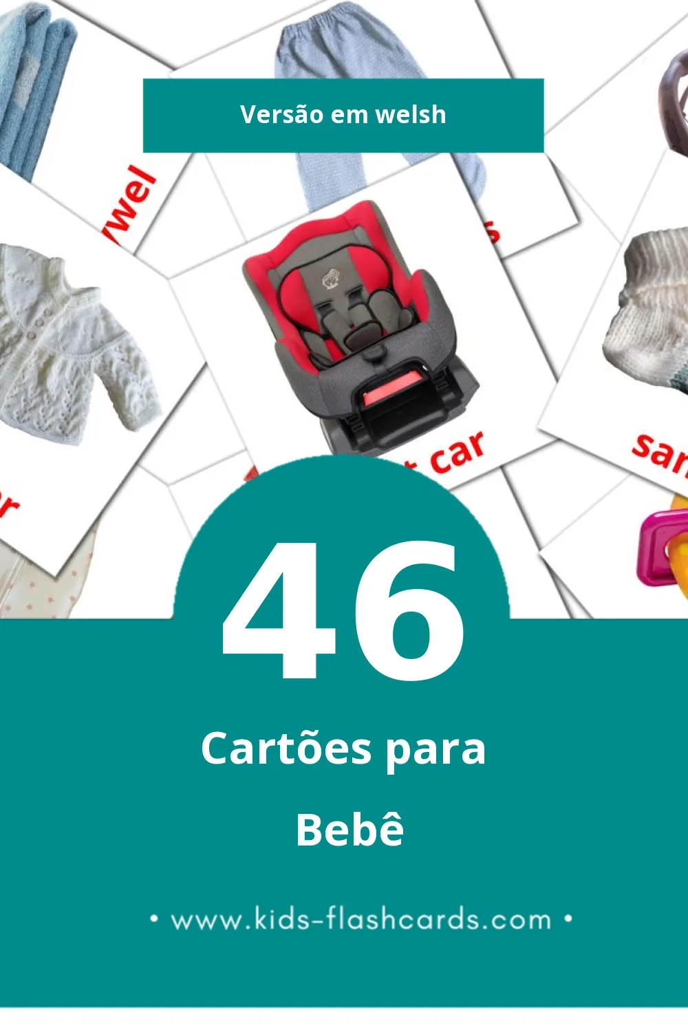 Flashcards de Babi Visuais para Toddlers (46 cartões em Welsh)