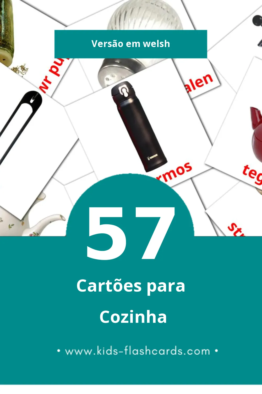 Flashcards de Cigen Visuais para Toddlers (57 cartões em Welsh)