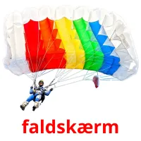 faldskærm Bildkarteikarten