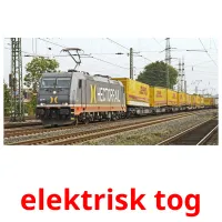 elektrisk tog Bildkarteikarten