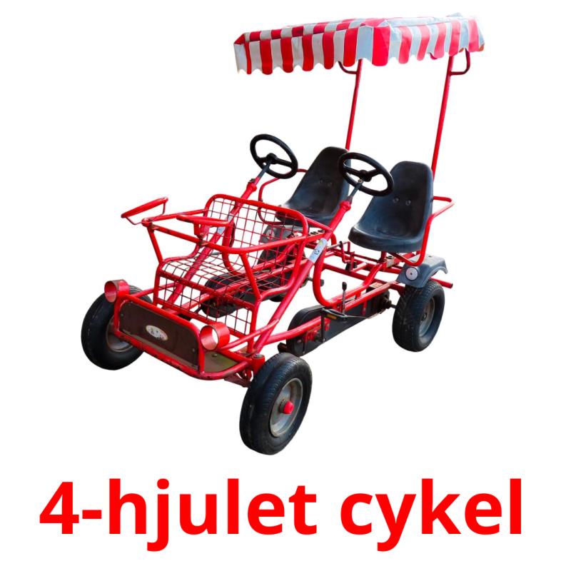 4-hjulet cykel Tarjetas didacticas