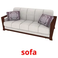 sofa flashcards illustrate