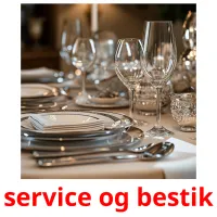 service og bestik billedkort for børn med billeder