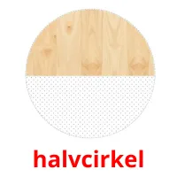 halvcirkel cartões com imagens