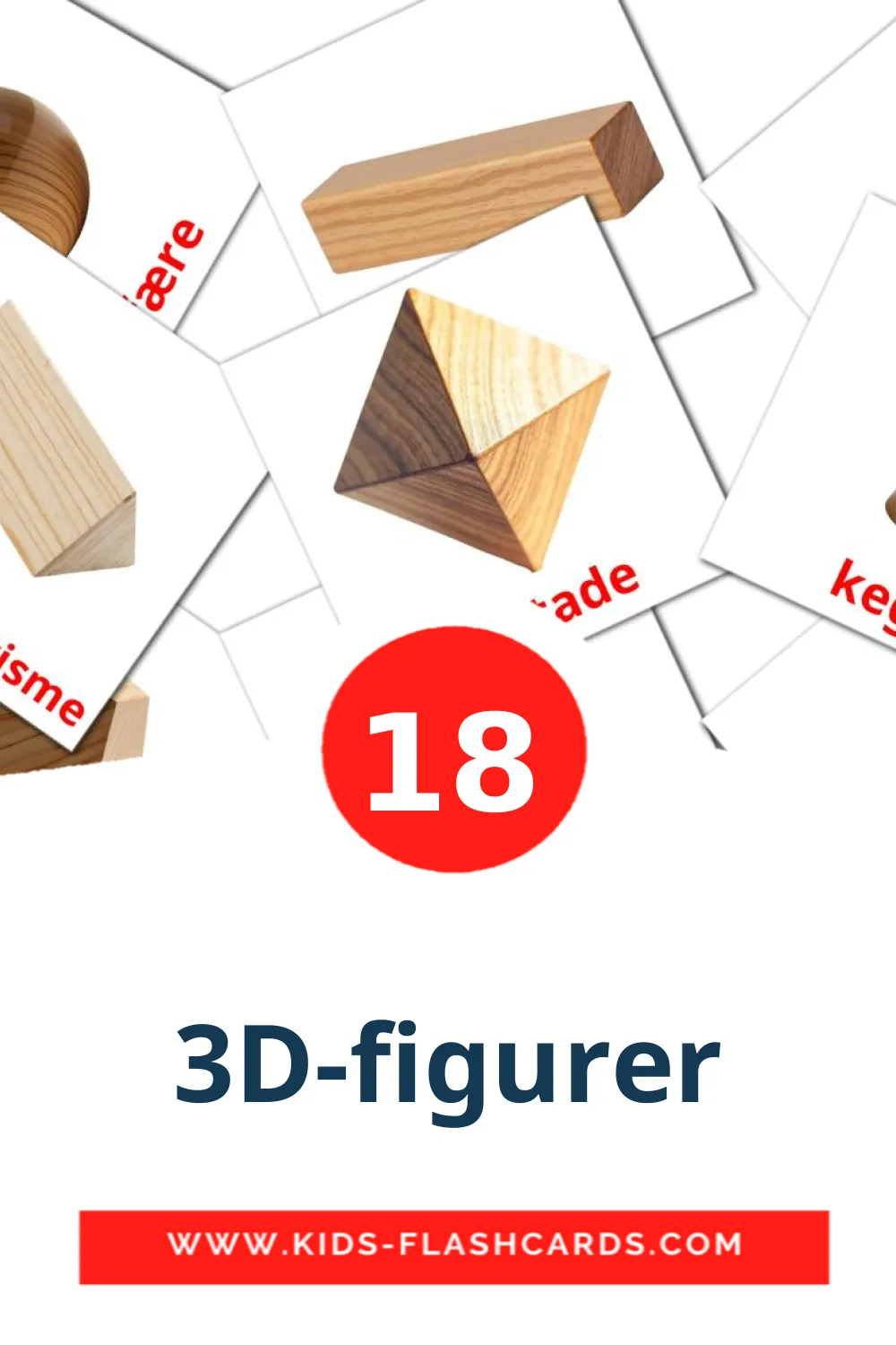 18 Cartões com Imagens de 3D-figurer para Jardim de Infância em curdo(kurmanj)