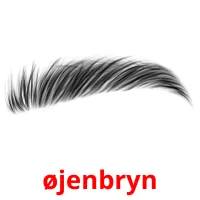 øjenbryn flashcards illustrate