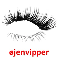 øjenvipper flashcards illustrate