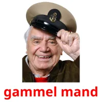 gammel mand flashcards illustrate