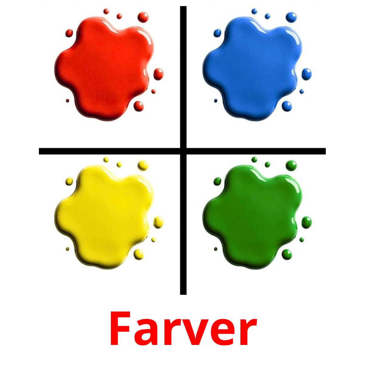 Farver picture flashcards