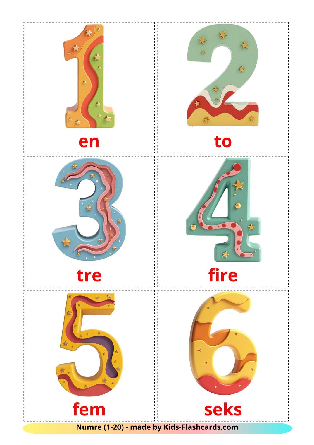 Printable Numbers 1 20 Pdf