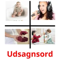 Udsagnsord picture flashcards