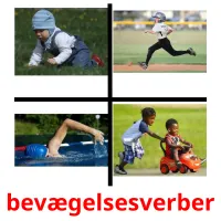 bevægelsesverber billedkort for børn med billeder