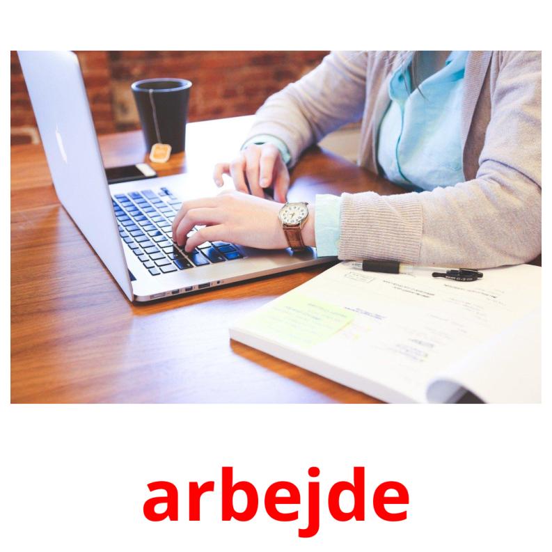 arbejde picture flashcards