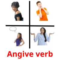 Angive verb picture flashcards