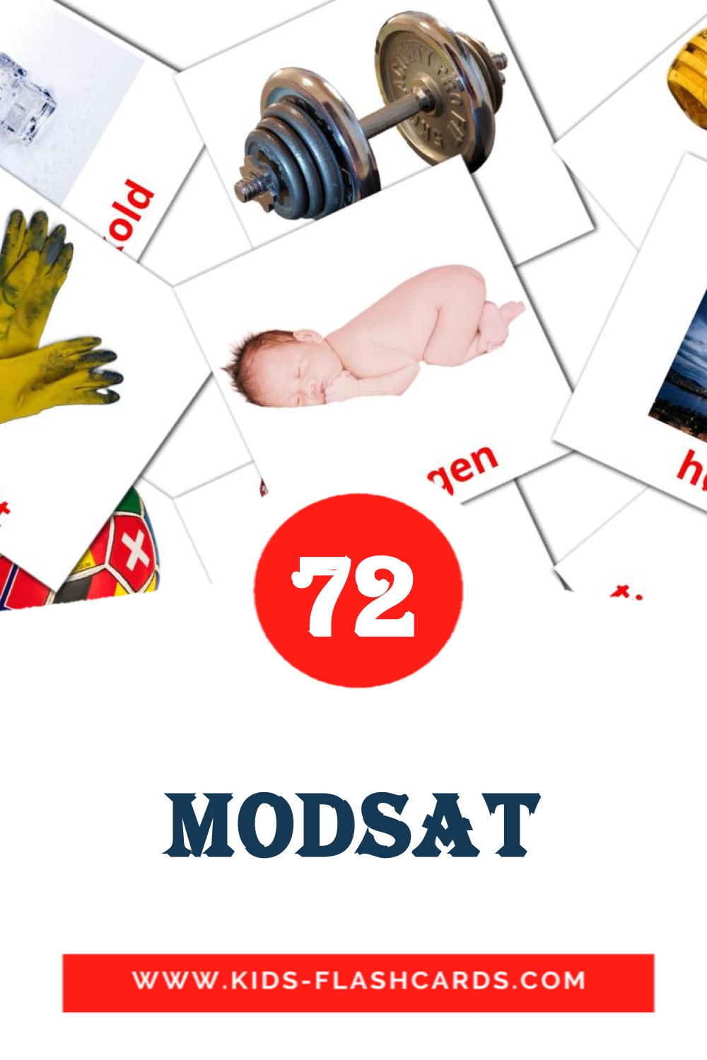 Modsat на датском для Детского Сада (74 карточек)