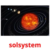 solsystem flashcards illustrate