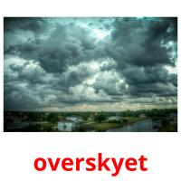 overskyet flashcards illustrate