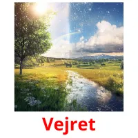 Vejret flashcards illustrate