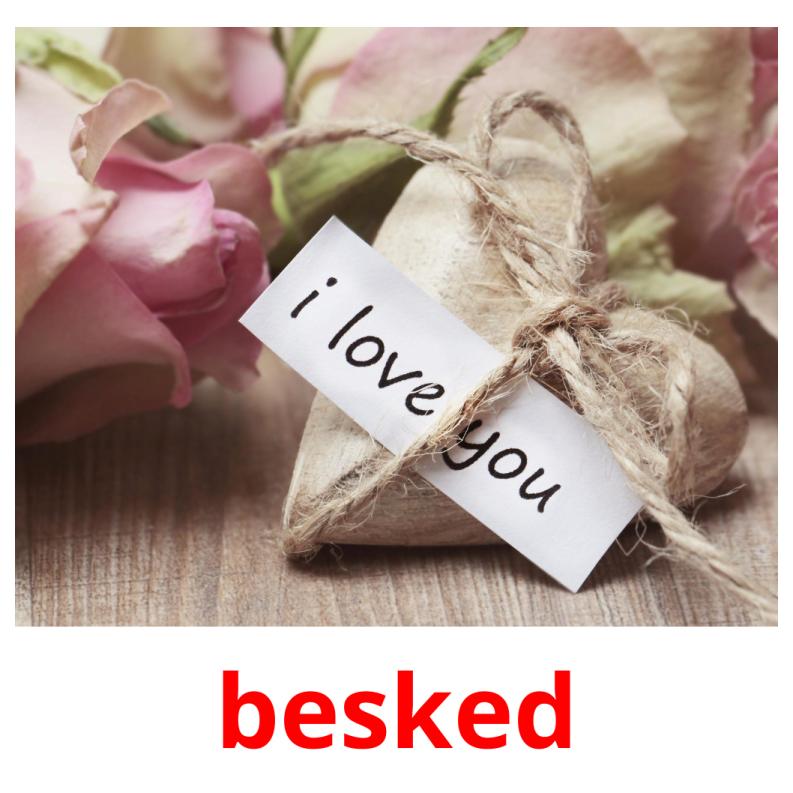 besked picture flashcards