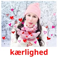 kærlighed flashcards illustrate