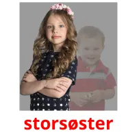 storsøster flashcards illustrate