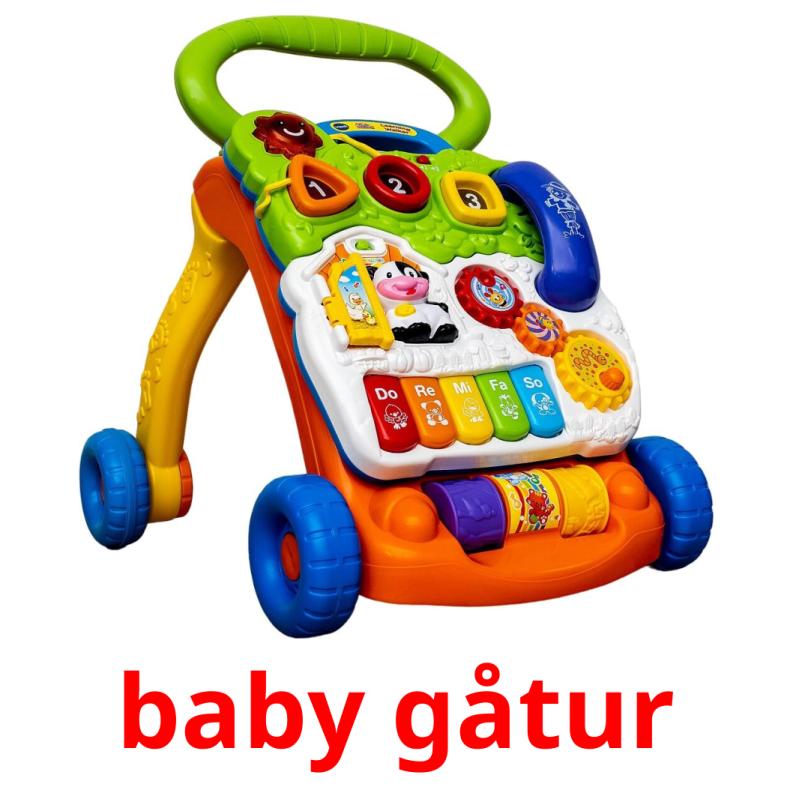 baby gåtur picture flashcards