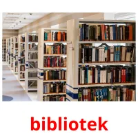 bibliotek picture flashcards