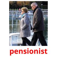 pensionist picture flashcards