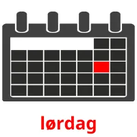 lørdag picture flashcards