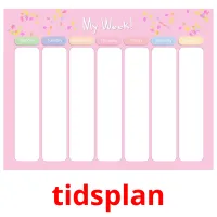 tidsplan picture flashcards