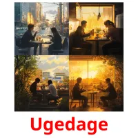 Ugedage picture flashcards